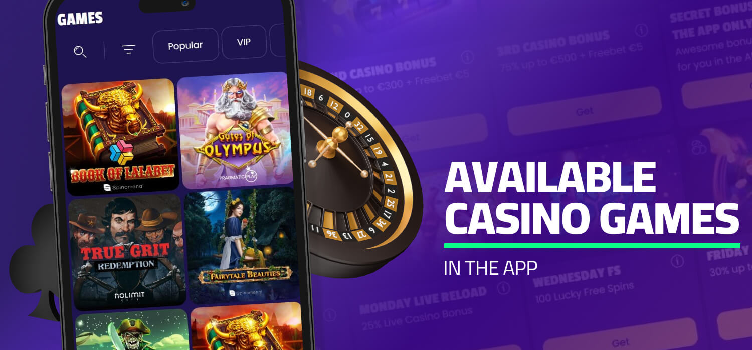 available casino games app